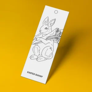 The Easter Bunny – A whimsical rabbit, ready to hop into your next adventure from our Set of 4 Fantasy Coloring Bookmarks. Instantly downloadable and perfect for coloring fun.