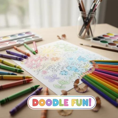 Image shows Coloring Pages - Doodle Fun