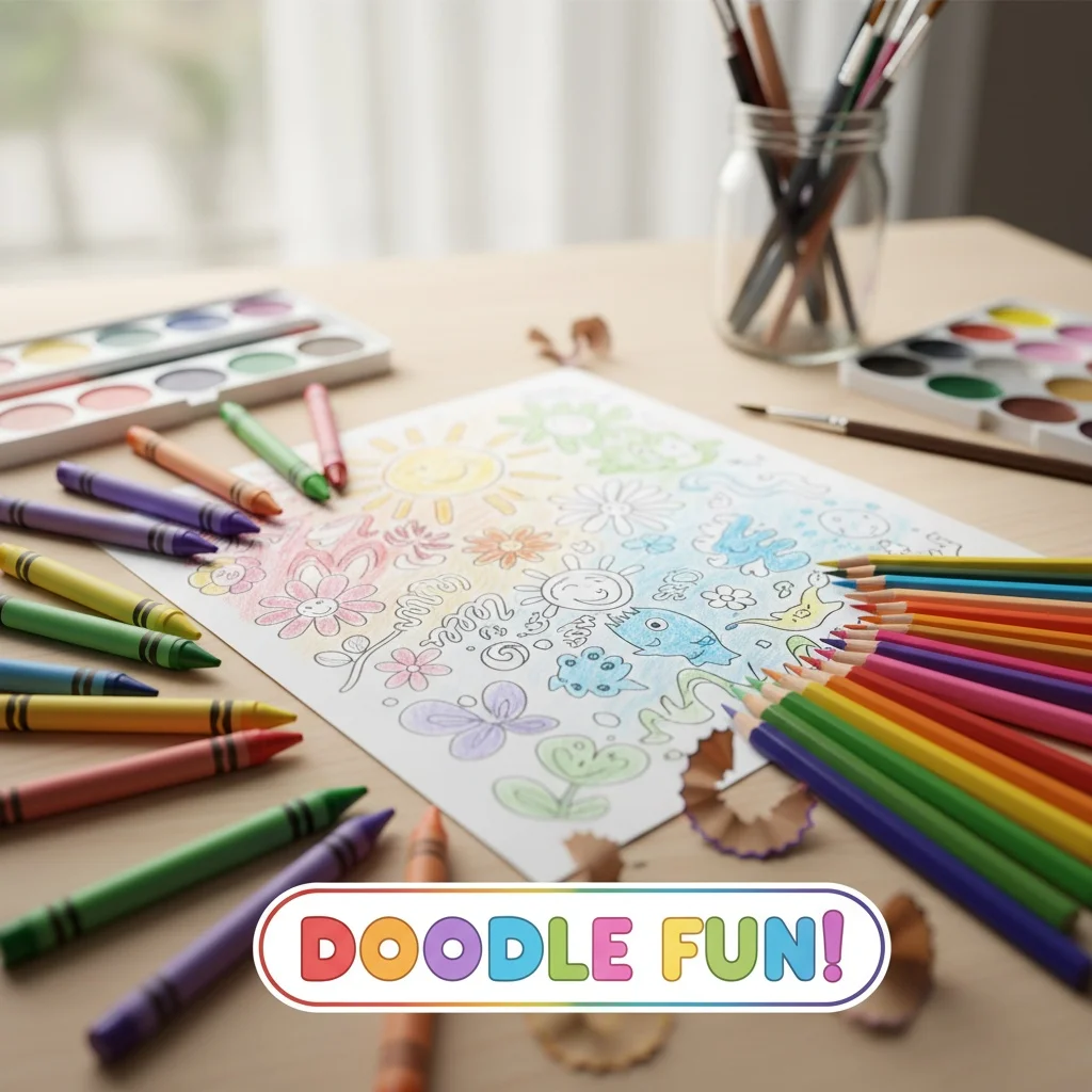 Image shows Coloring Pages - Doodle Fun
