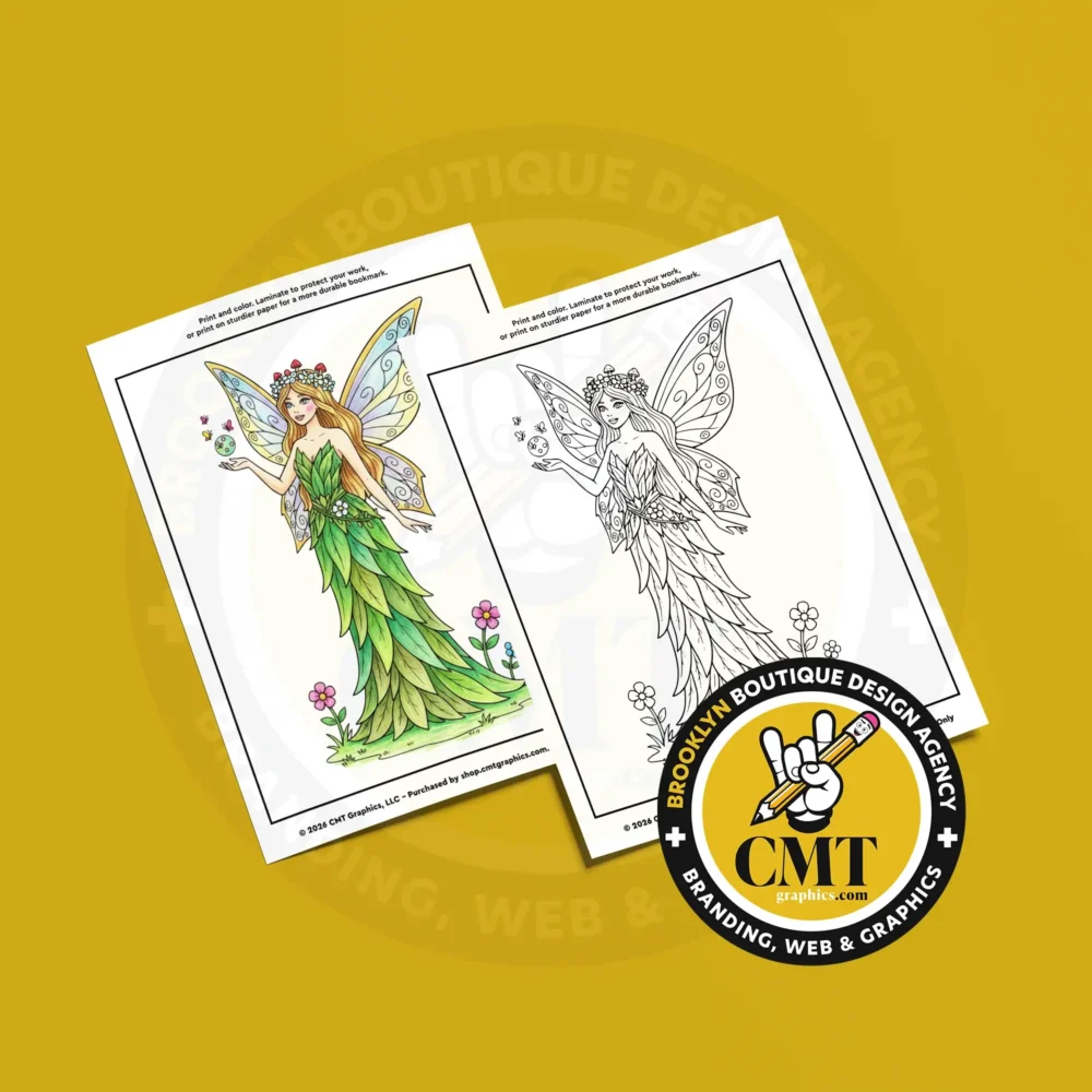 Florwyn Fairy Coloring Page - Instant PDF Download Florwyn Fairy Coloring Page - Instant PDF Download