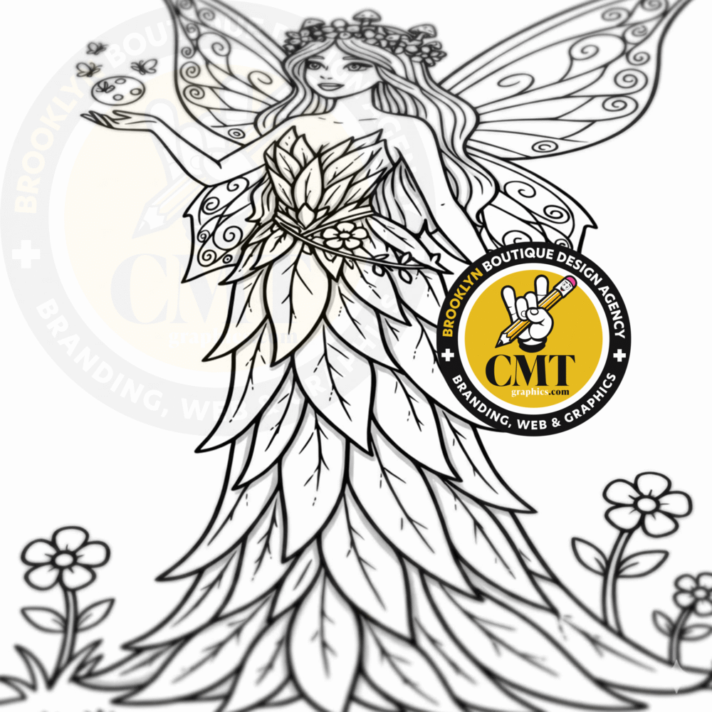 Florwyn Fairy Coloring Page - Instant PDF Download Florwyn Fairy Coloring Page - Instant PDF Download