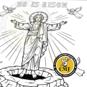 Jesus Christ, He Is Risen Coloring Page – Orthodox Easter