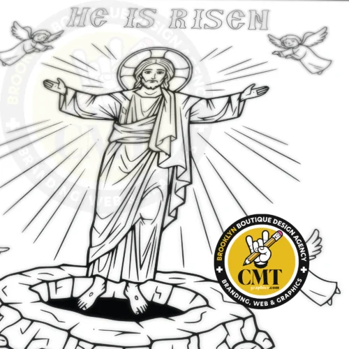 Jesus Christ, He Is Risen Coloring Page – Orthodox Easter