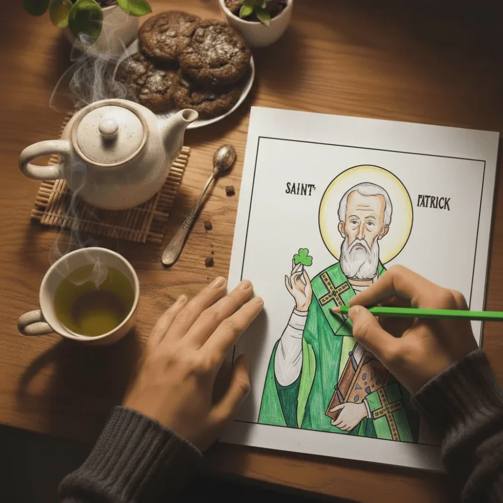Saint Patrick Orthodox Coloring Page | Instant PDF Download