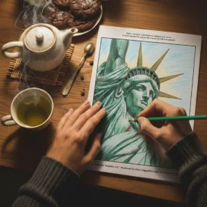 Statue of Liberty Coloring Page | Instant Download