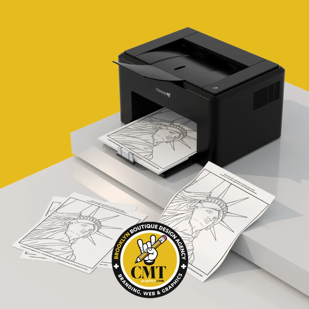 Statue of Liberty Coloring Page | Instant Download