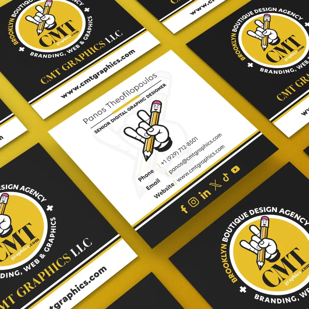 Square Business Cards Design for CMT Graphics, LLC Square Business Cards Design for CMT Graphics, LLC