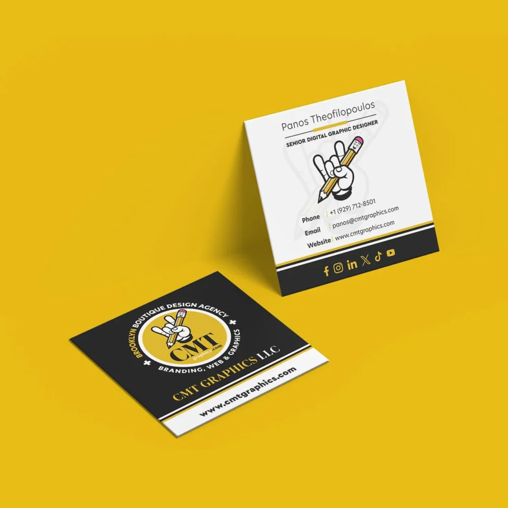 Square Business Cards Design for CMT Graphics, LLC Square Business Cards Design for CMT Graphics, LLC