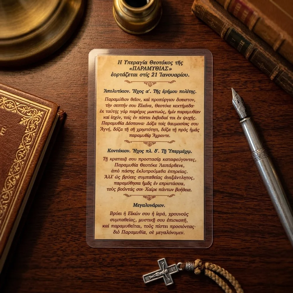 Theotokos Panagia Paramythia - Byzantine Wooden Icon